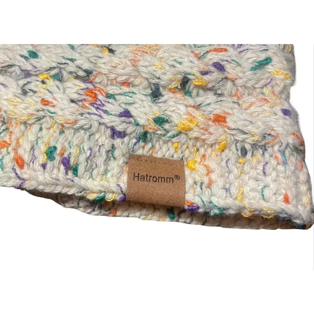 Hatromm Confetti Cable Knit Lined Ear Warmer